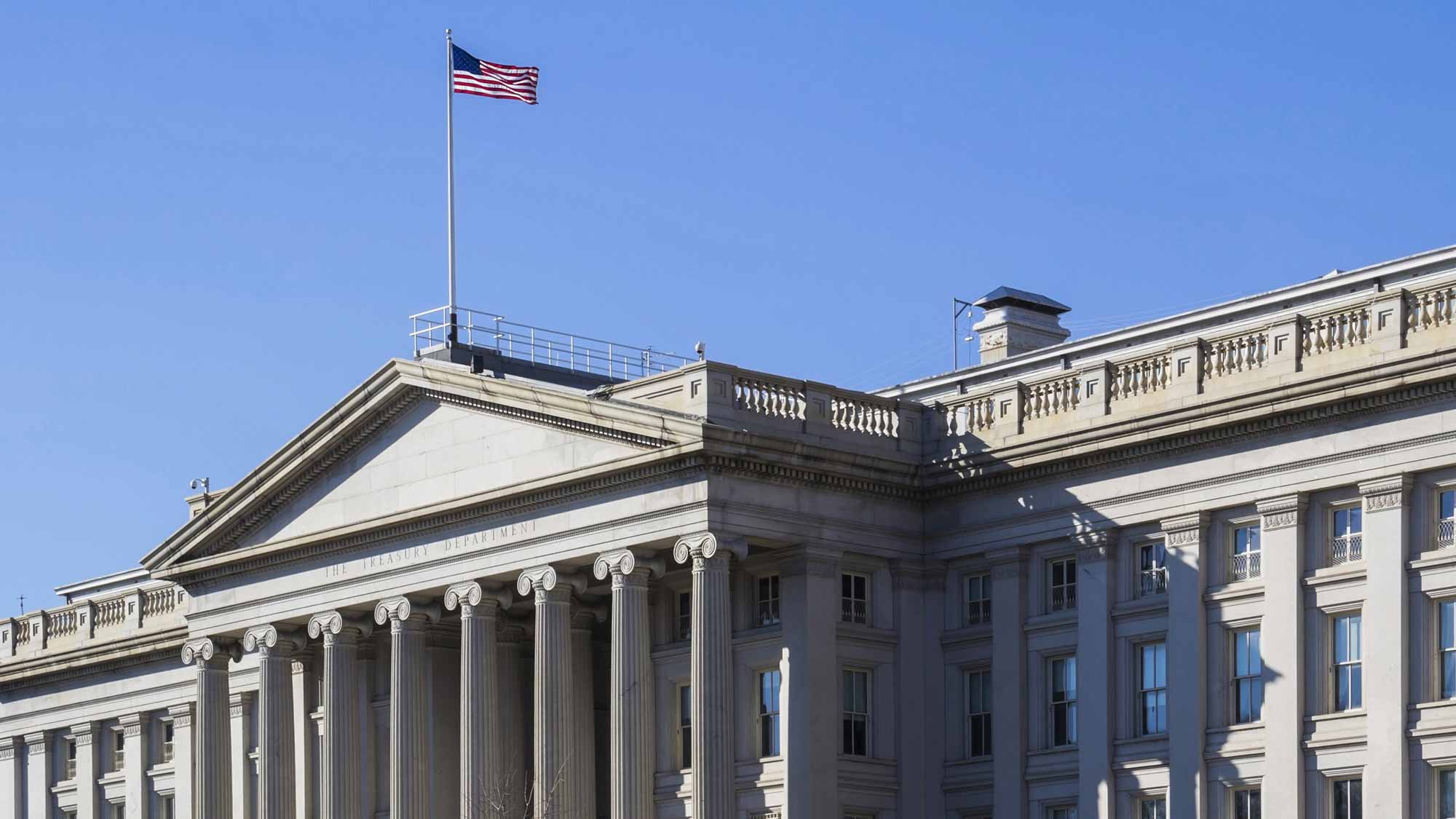 Façade of the United States Department of the Treasury